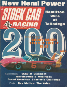 STOCK CAR RACING 1970 AUG - BUDDY BAKER, Melton, Autodynamics, Hemi Eng